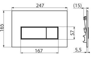 Панель смыва для инсталляции хром Alcaplast (М572)